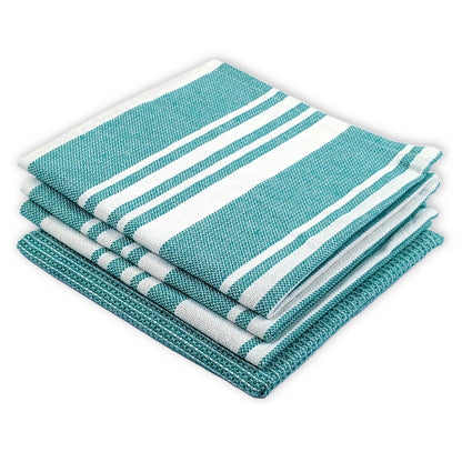 DuraCott, Absorbent Kitchen Towels, 2 x 1.5 Ft, Ocean Teal. Pack of 4