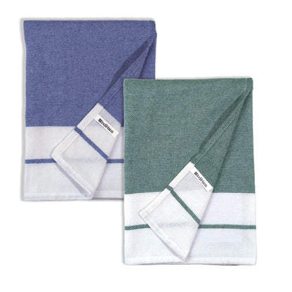 DuraCott, Everyday Bath Towels, 4.5 x 2.5 Ft, Blue & Teal. Pack of 2