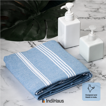 DuraCott, Extra Large Towel 6Ft X 3Ft, IndiHaus Blue