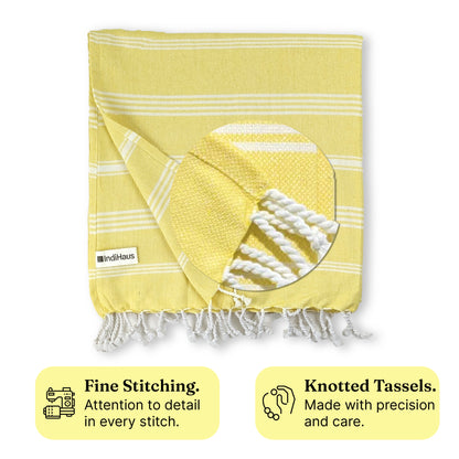 DuraCott, Extra Large Towel 6Ft X 3Ft, Sunshine Yellow